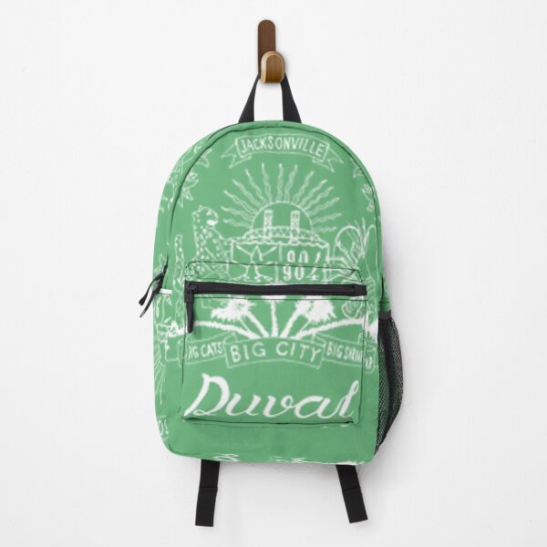 Duval Crest White Lettering on Sage Green Backpack