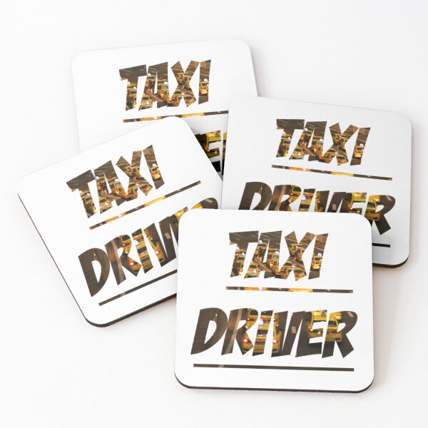 Item preview, Taxi Driver - Taxis Text Design with Taxi Drivers In The Background   designed and sold by evannakratz1.