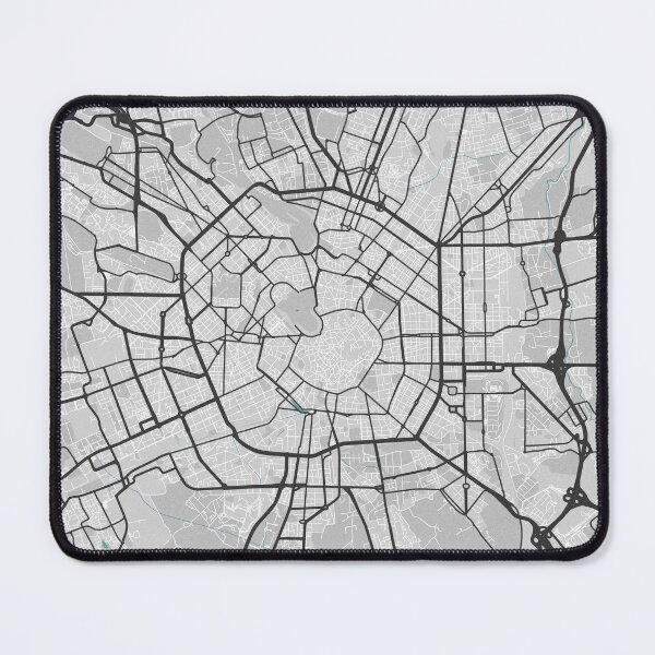 Item preview, Milan Italy Map - Minimal Style w/ Roads designed and sold by wxnw-designs.