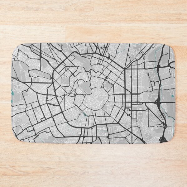 Item preview, Milan Italy Map - Minimal Style w/ Roads designed and sold by wxnw-designs.