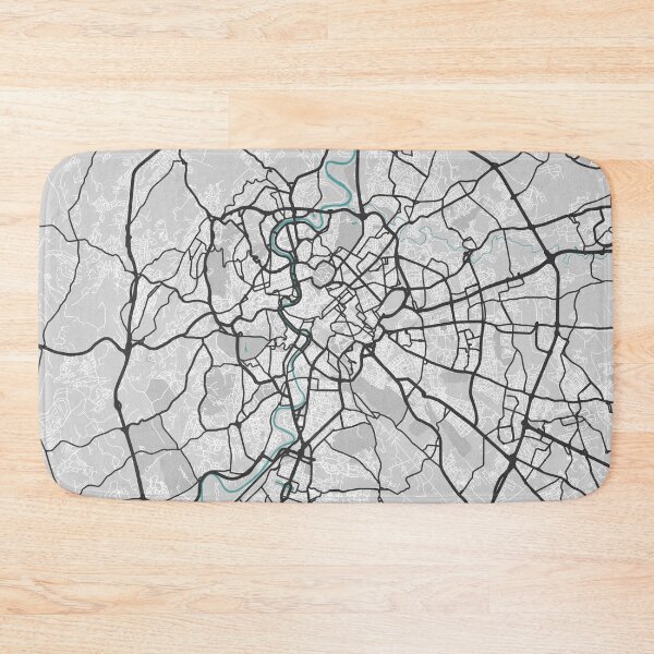 Item preview, Rome Italy Map - Minimal Style w/ Roads designed and sold by wxnw-designs.