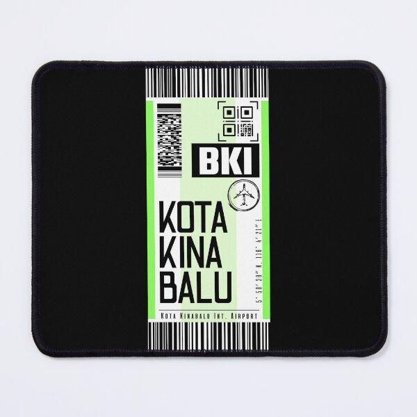 Item preview, KOTA KINABALU BKI classic luggage tag airport stickers designed and sold by LeddsoDello.