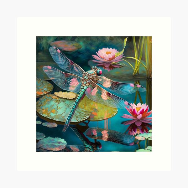 Aperçu de l'œuvre Nénuphar Libellule créée et vendue par hopeinbeauty.