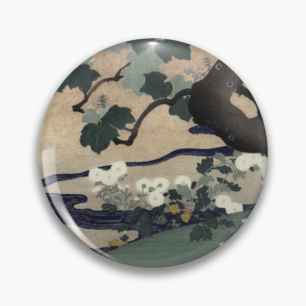 Item preview, Tree and Chrysanthemums Japanese Vintage Illustration Ukiyo-e designed and sold by Brasilia.