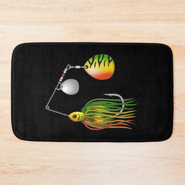 Item preview, Spinnner Bait Fishing Lure - Tandem Colorado Blade - Firetiger Pattern Sticker designed and sold by BlueSkyTheory.