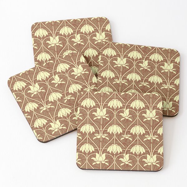 Item preview, dark academia vintage floral pattern art nouveau stained glass designed and sold by sanerevolution.
