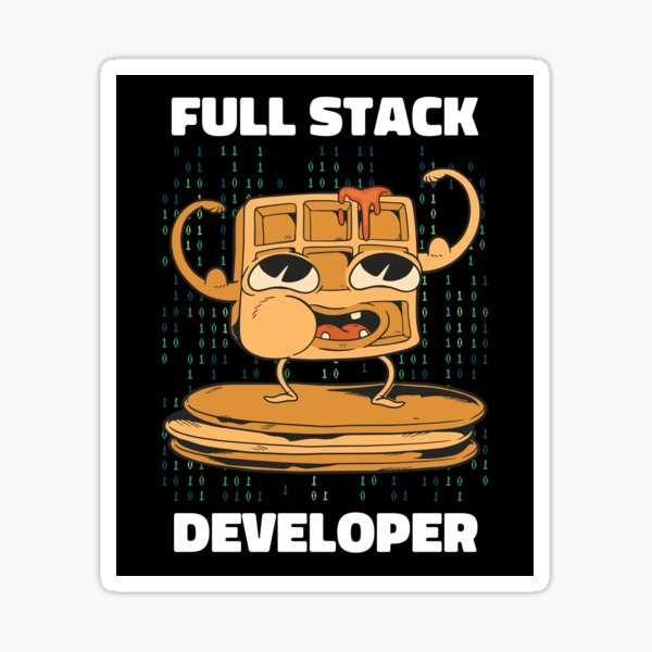 "Funny Retro Full Stack Developer Art" Sticker for Sale by MrEddie10 ...