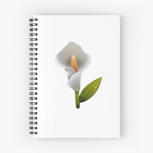 Item preview, white calla lily flower illustration designed and sold by Lalit-Studio.