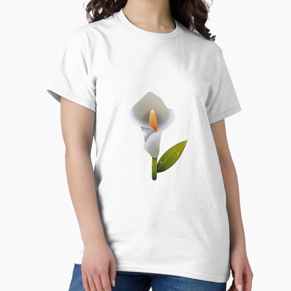 Item preview, white calla lily flower illustration designed and sold by Lalit-Studio.