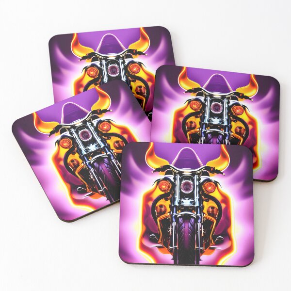 Item preview, Custom chopper in neon flames designed and sold by Dalive.