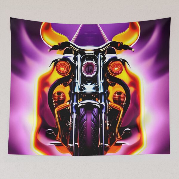 Item preview, Custom chopper in neon flames designed and sold by Dalive.