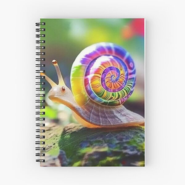 Item preview, Curious Friendly Rainbow Snail designed and sold by MythicPrompts.