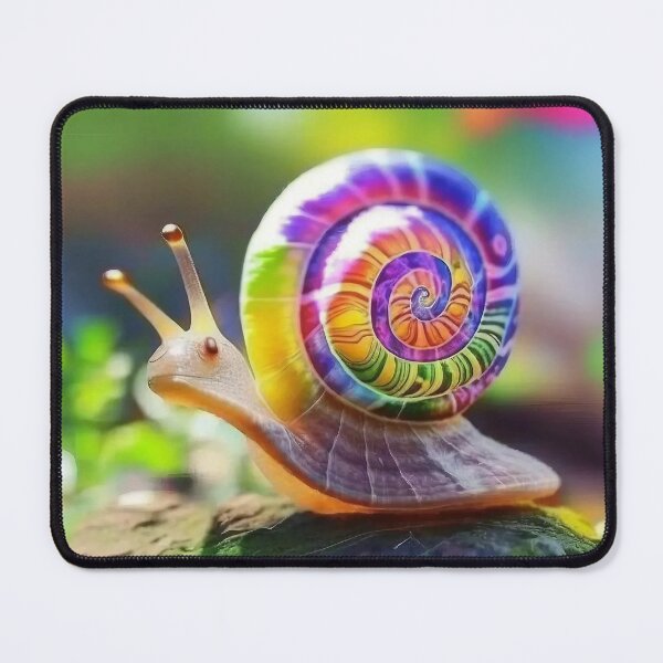 Item preview, Curious Friendly Rainbow Snail designed and sold by MythicPrompts.