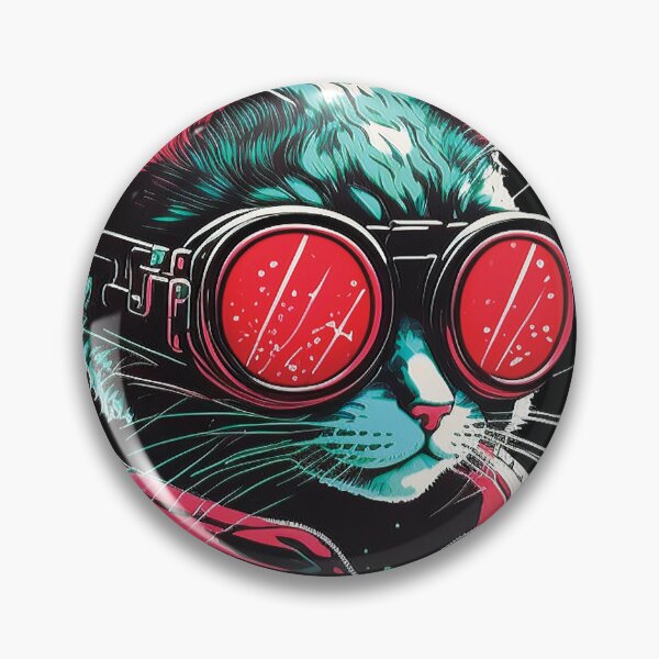 Item preview, Cyberpunk neon cat #1 designed and sold by PhiloSophyEye.