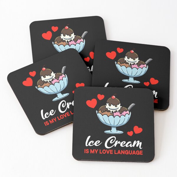 Item preview, Ice Cream is my Love Language Funny designed and sold by jonmlam.