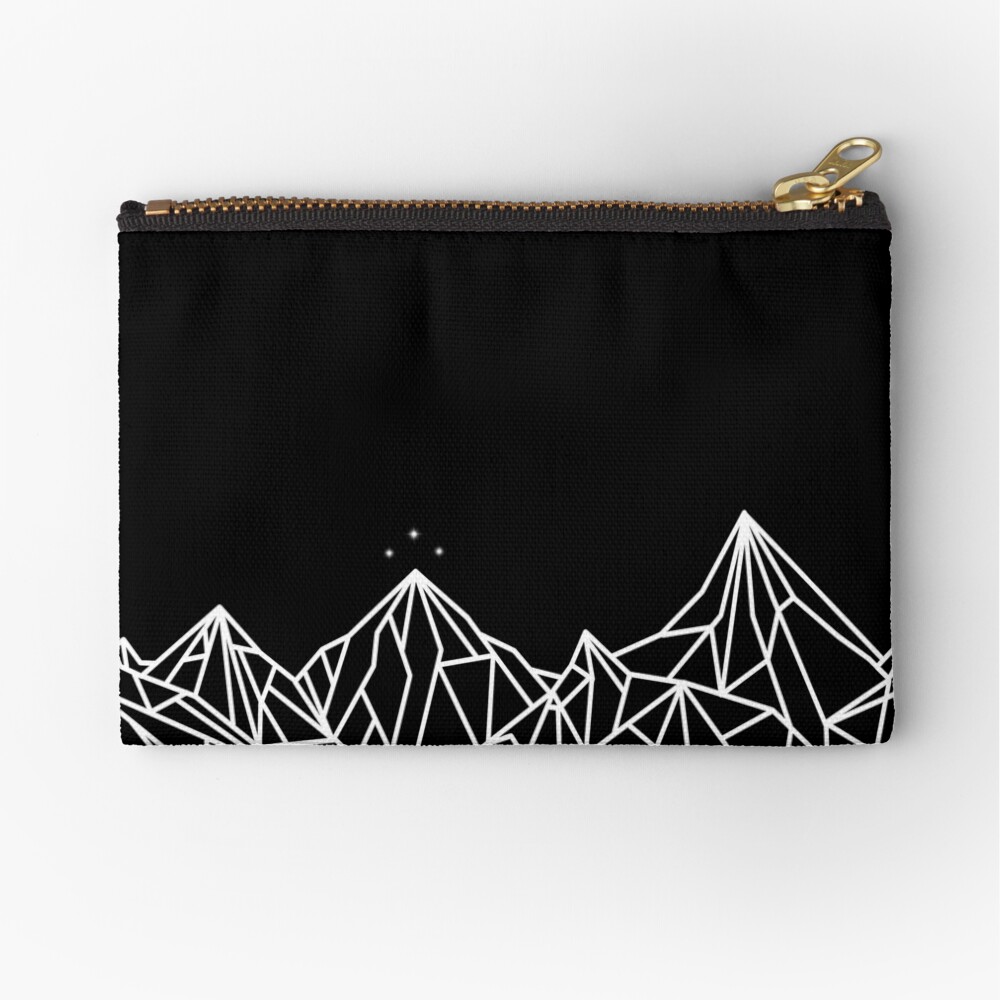 NIGHT COURT MOUNTAINS Zipper Pouch