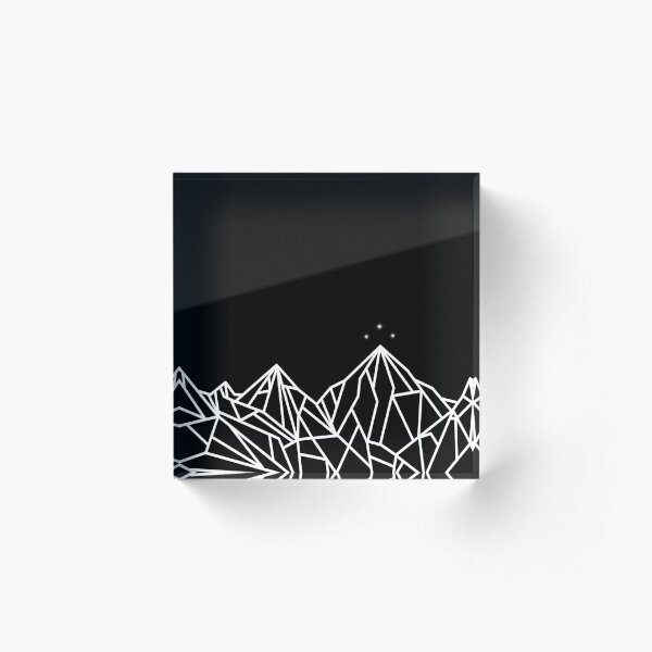 NIGHT COURT MOUNTAINS Acrylic Block