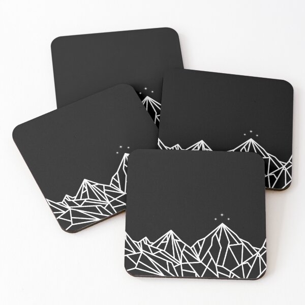 NIGHT COURT MOUNTAINS Coasters (Set of 4)