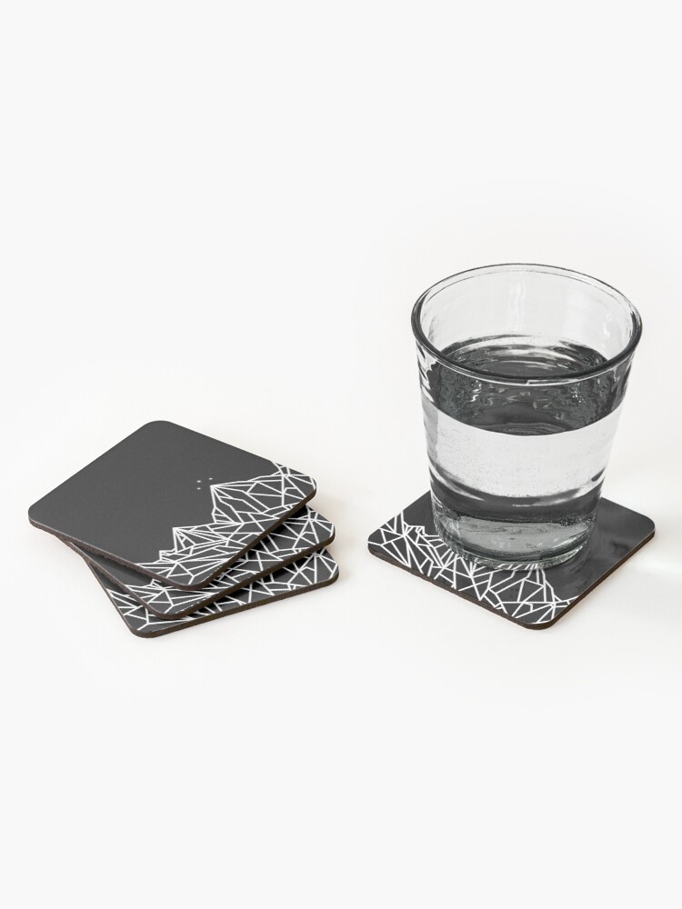 Alternate view of NIGHT COURT MOUNTAINS Coasters (Set of 4)
