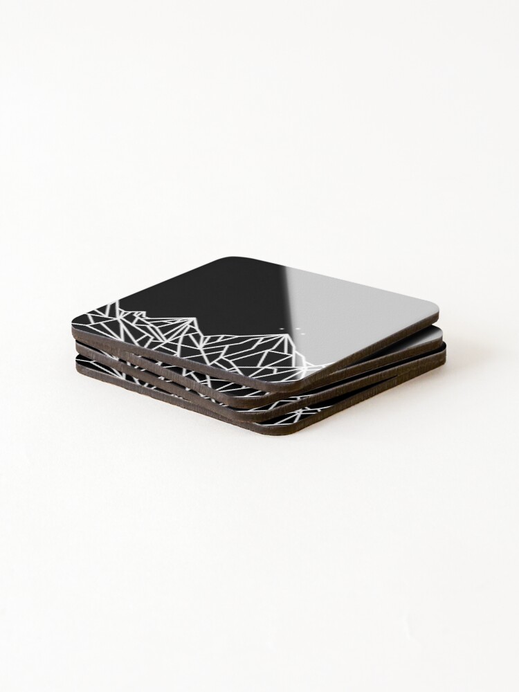 Alternate view of NIGHT COURT MOUNTAINS Coasters (Set of 4)