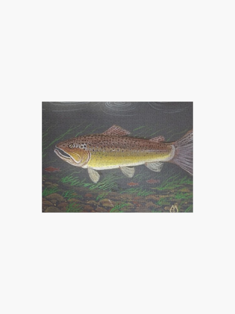 Brown trout in the stream Jigsaw Puzzle for Sale by Matt Starr