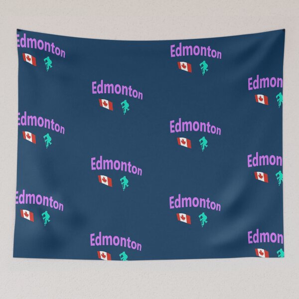 Item preview, Edmonton, Alberta Hockey abstract design  designed and sold by lobodelnoir.