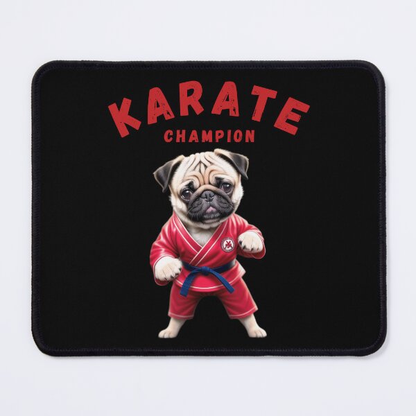 Item preview, Karate Champion Pug designed and sold by MythicalSticker.