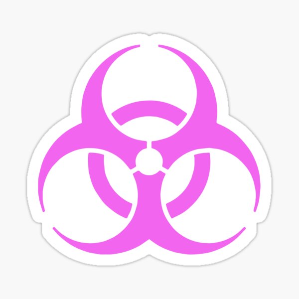 Biohazard Symbol Contamination Epidemic Stylized Grunge Sticker