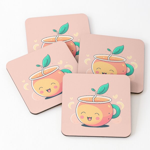 Item preview, Frosty and Fun Ice Peach Tea in a Cute Happy Cup designed and sold by ultra-cute.