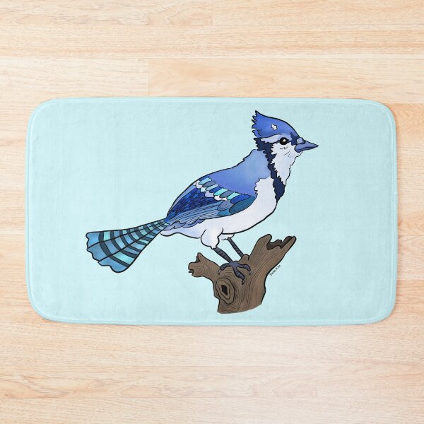Artikelvorschau, Bluejay-Vogel auf Zweig entworfen und verkauft von doodletokki.