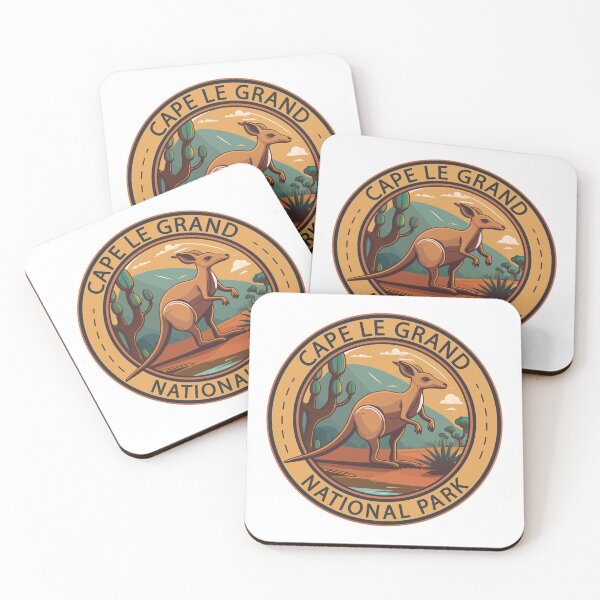 Item preview, Cape Le Grand National Park Australia Kangaroo Badge designed and sold by KrisSidDesigns.