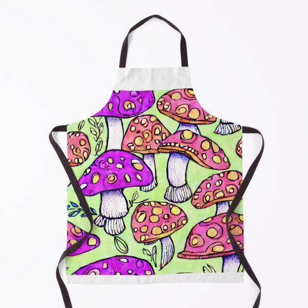 Item preview, Botanical Mushroom Print in Pink, Purple and Green designed and sold by BeansHotTees.