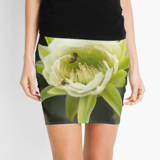 Princess of the Night - Bloom with Playful Bees Mini Skirt