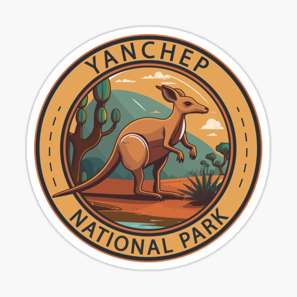 Item preview, Yanchep National Park Australia Kangaroo Badge designed and sold by KrisSidDesigns.