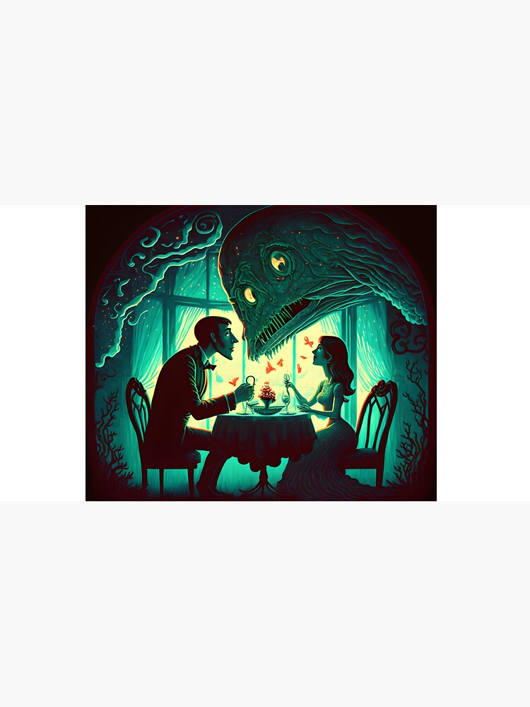 Thumbnail 6 of 6, Bucket Hat, A Monster's Love: A Macabre and Scary Valentine's Day Collection designed and sold by RafaelVanti.