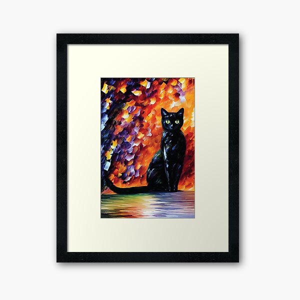 Item preview, Black Cat Leonid Afremov Style designed and sold by guinness4power.