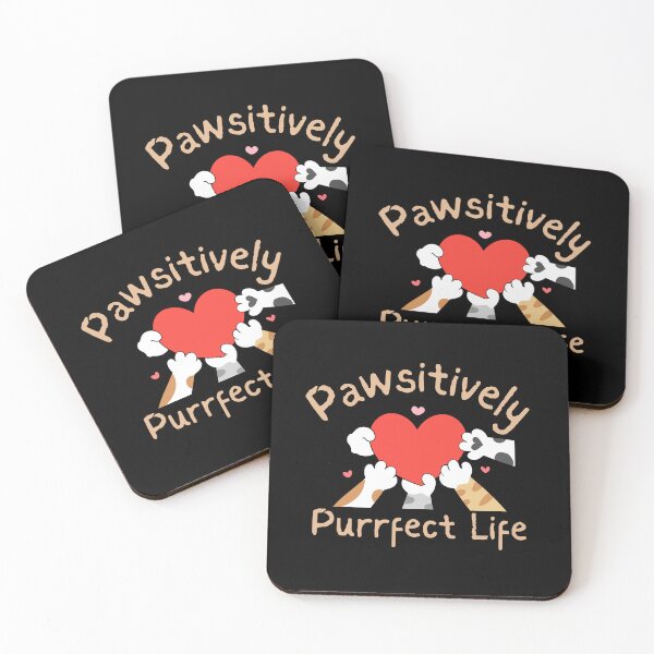 Item preview, Pawsitively Purrfect Life cat paw and heart design for cat lovers  designed and sold by tranquilbeach.