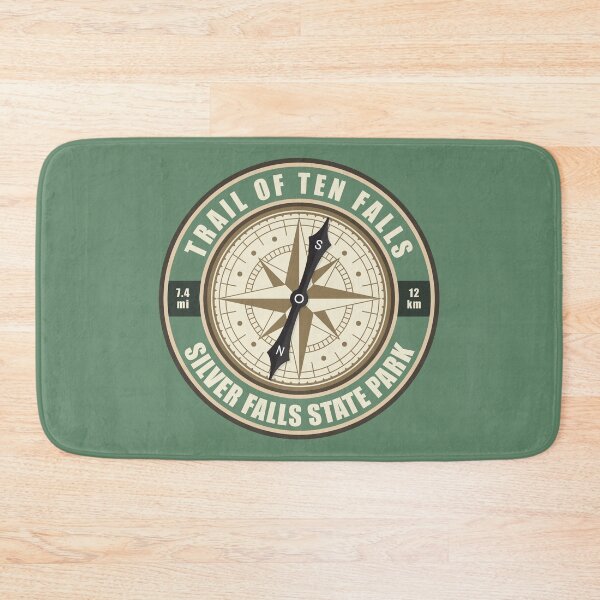 Item preview, Trail of Ten Falls Trail Oregon Compass Hiking Badge designed and sold by KrisSidDesigns.