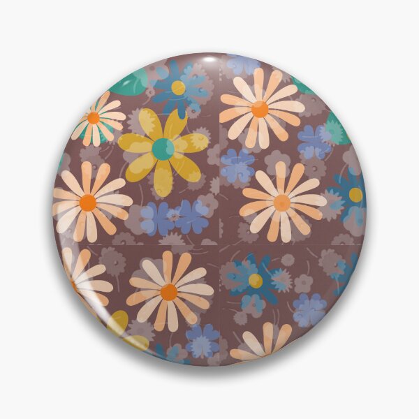 Item preview, Flower Mandalas Green Brown Yellow designed and sold by ZandraGalaShop.