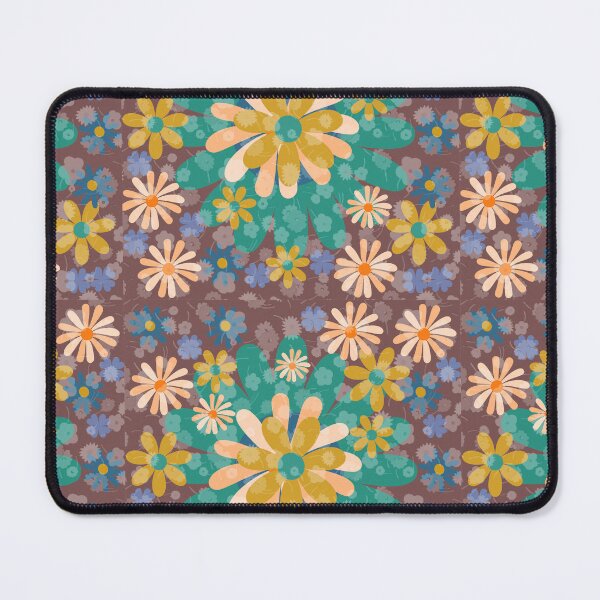 Item preview, Flower Mandalas Green Brown Yellow designed and sold by ZandraGalaShop.