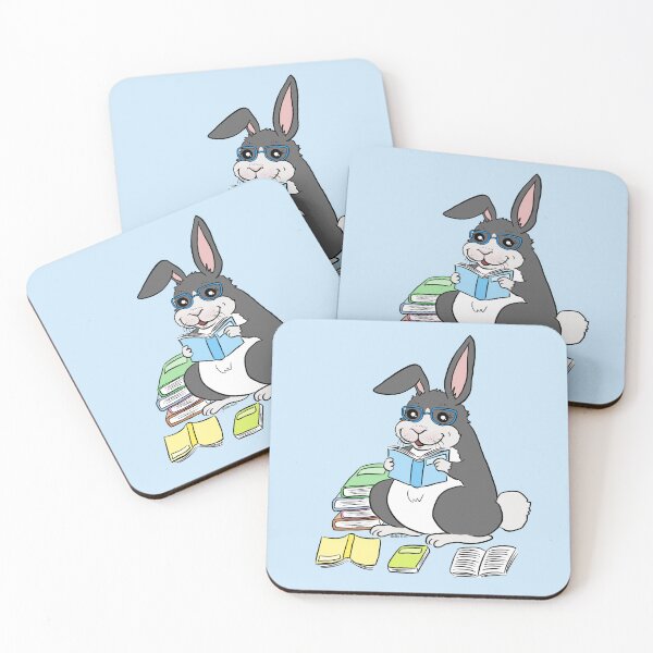 Item preview, Bunny reading books designed and sold by doodletokki.