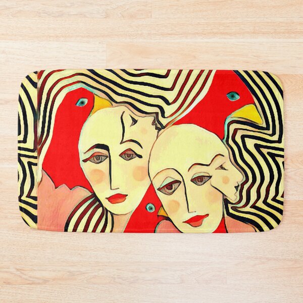 Ladies and Birds Bath Mat