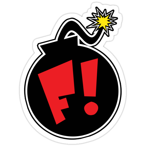 "F! Bomb Logo" Stickers By Frank Powers | Redbubble