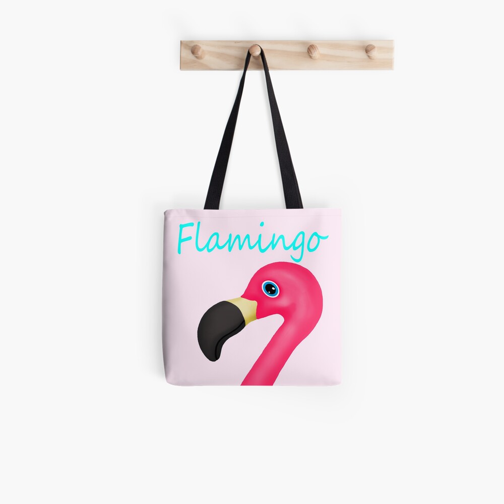 Pink and Teal Flamingo Tote Bag