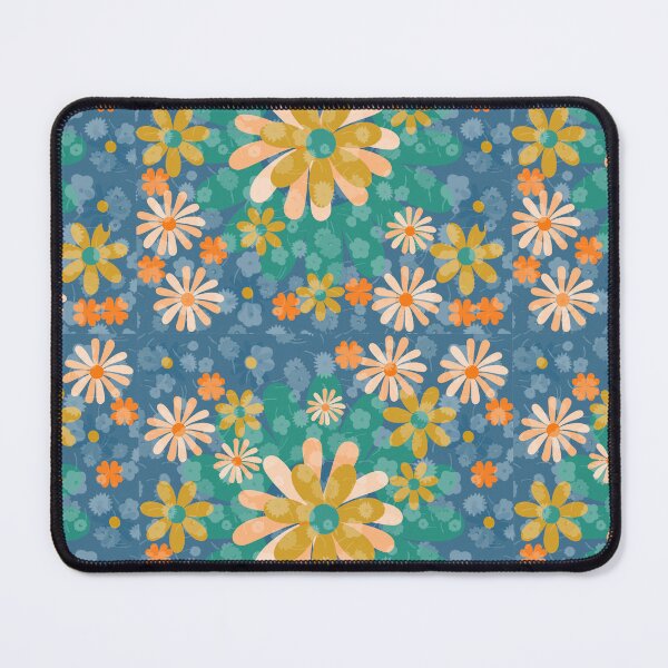 Item preview, Flower Mandalas Green Yellow Blue designed and sold by ZandraGalaShop.