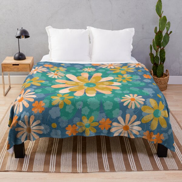 Item preview, Flower Mandalas Green Yellow Blue designed and sold by ZandraGalaShop.