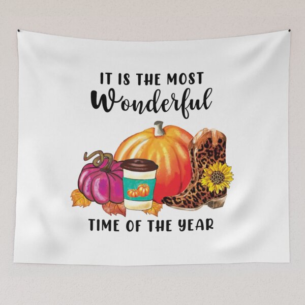 Item preview, Wonderful Time Of The Year Autumn Pumpkin Quote designed and sold by TheklaSigourney.