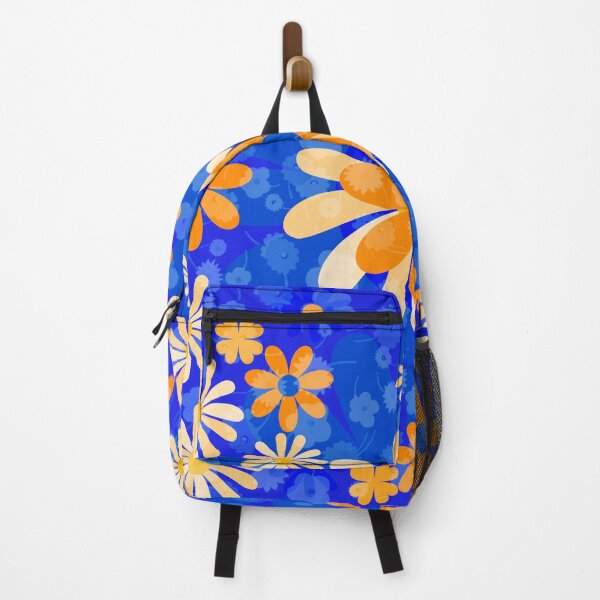 Item preview, Flower Mandalas Orange Blue designed and sold by ZandraGalaShop.