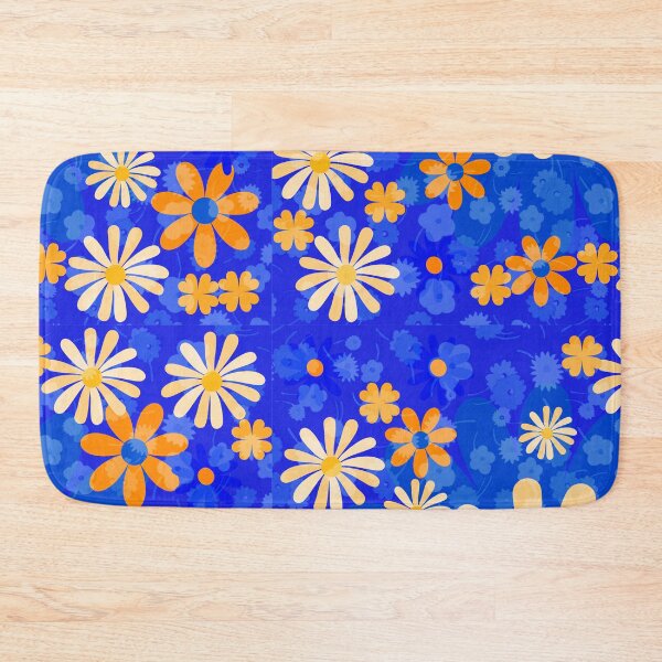 Item preview, Flower Mandalas Orange Blue designed and sold by ZandraGalaShop.