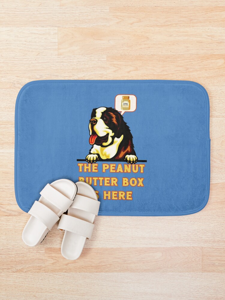 The Peanut Butter Box Is Here: Doggy Duo Version Funny St. Bernard Dog  Commercial Humor Pet Mat for Sale by JoyOfHopeStore